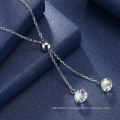 925 Sterling Silver Crystal Necklace with Pendant